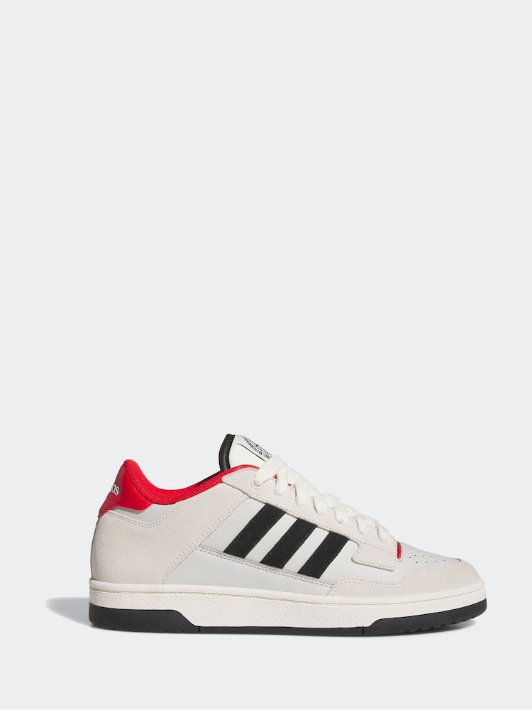 adidas Grey Rapid Court Low Trainers - Image 3 of 10