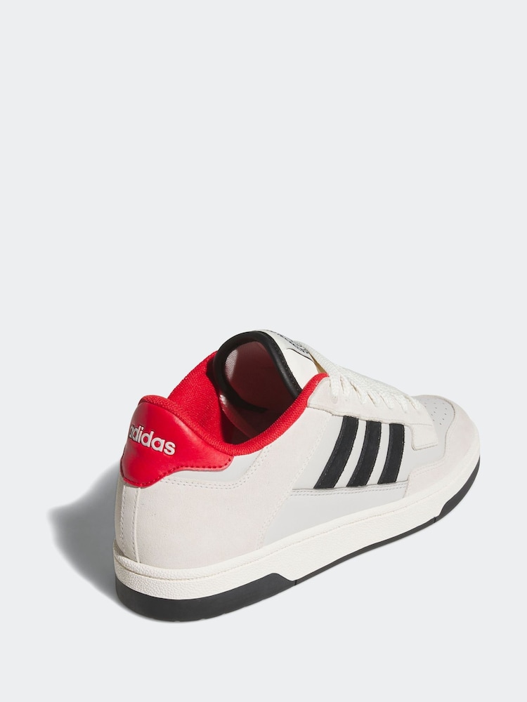 adidas Grey Rapid Court Low Trainers - Image 4 of 10