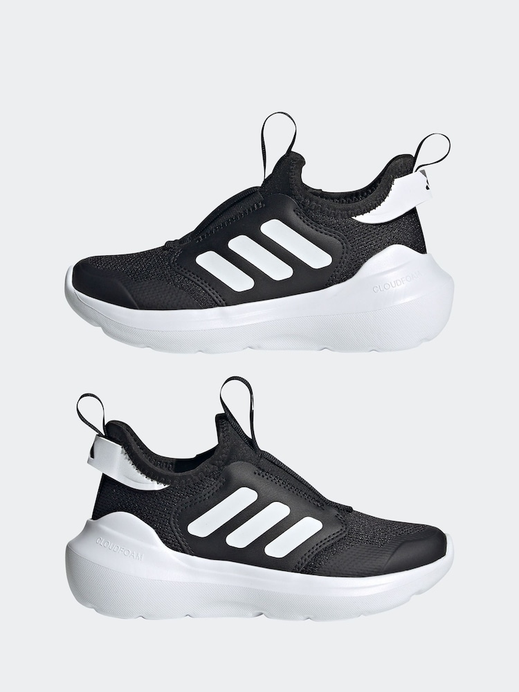 adidas Black/White Kids Tensaur Comfort Trainers - Image 5 of 9
