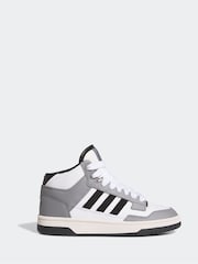 adidas Grey Black Rapid Court Mid Trainers - Image 1 of 8