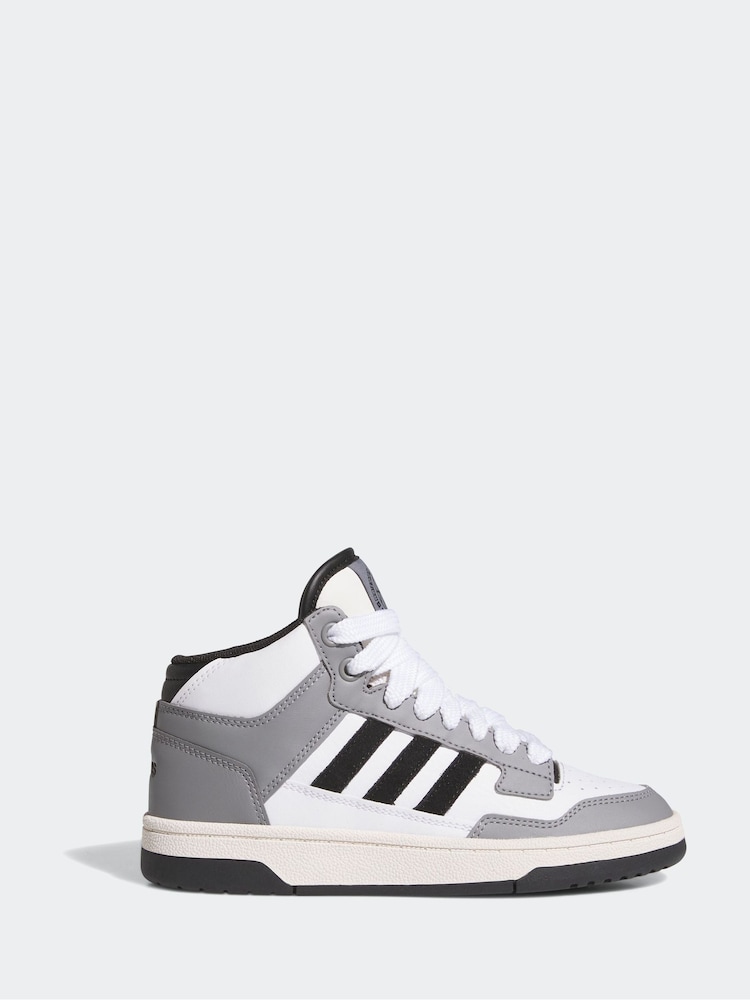 adidas Grey Black Rapid Court Mid Trainers - Image 1 of 8