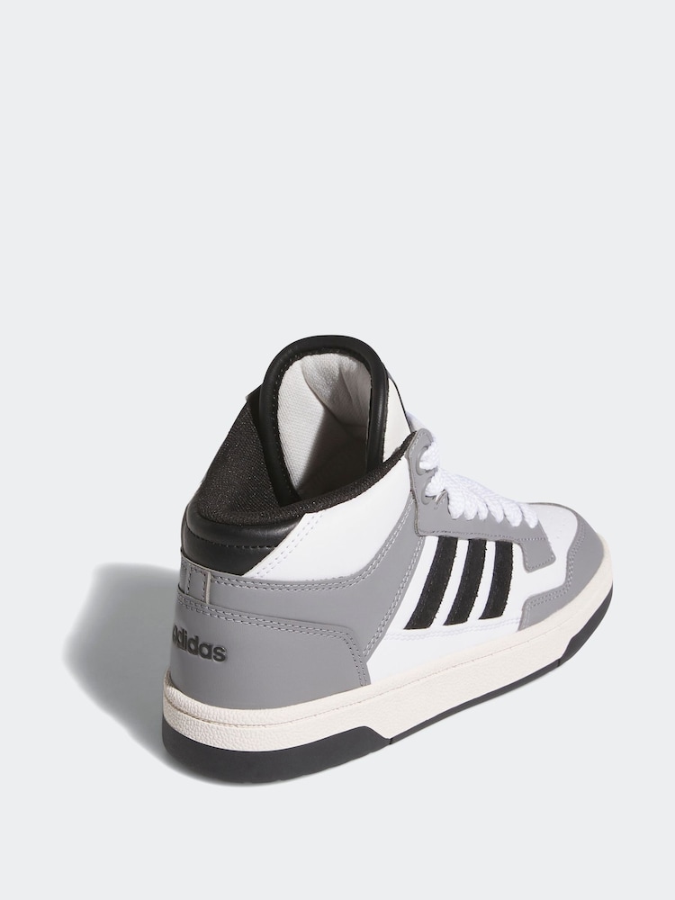 رمادي و أسود - adidas Rapid Court Mid Trainers - Image 4 of 8