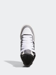 adidas Grey Black Rapid Court Mid Trainers - Image 6 of 8