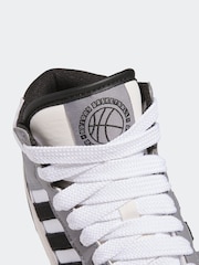 adidas Grey Black Rapid Court Mid Trainers - Image 7 of 8