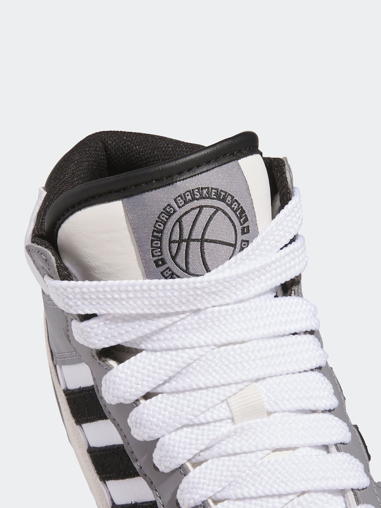رمادي و أسود - adidas Rapid Court Mid Trainers - Image 7 of 8