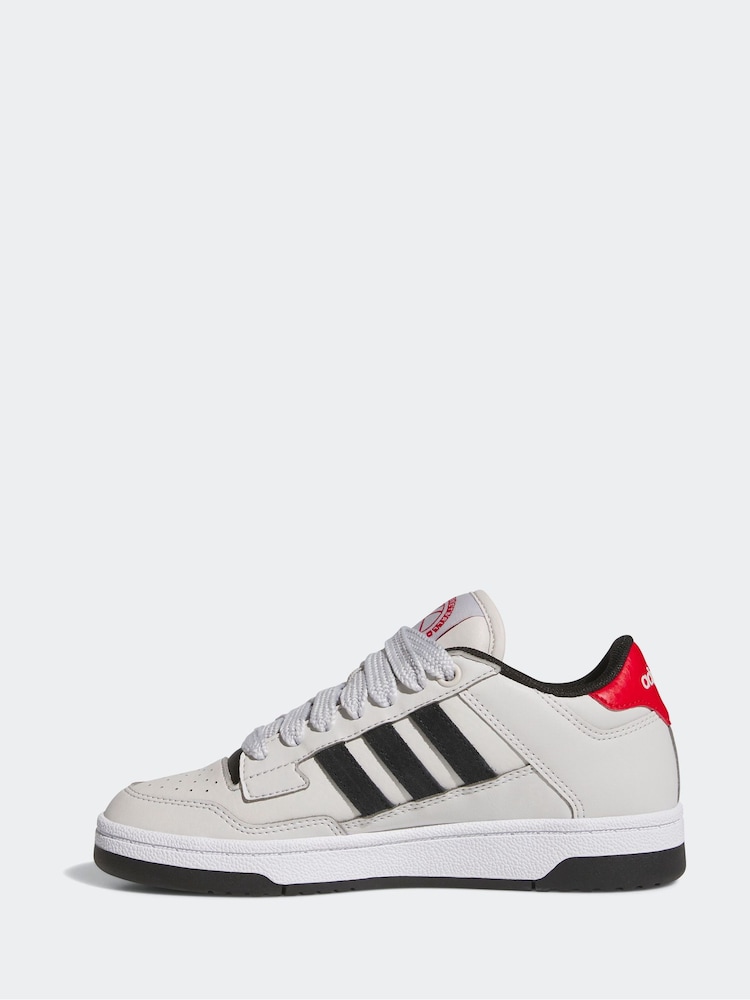 adidas Grey Rapid Court Trainers - Image 2 of 9