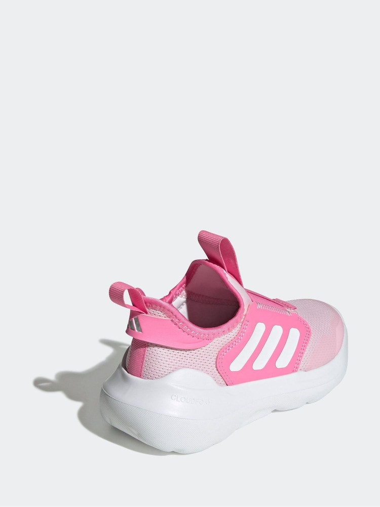 adidas Pink/White Kids Tensaur Comfort Trainers - Image 4 of 9