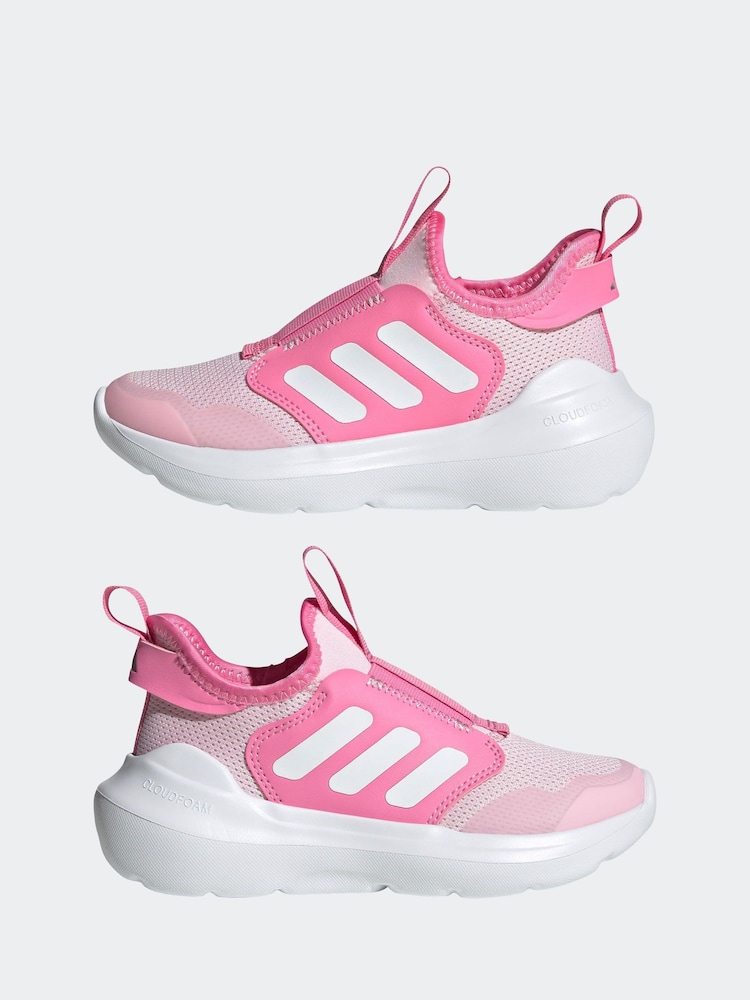 adidas Pink/White Kids Tensaur Comfort Trainers - Image 5 of 9