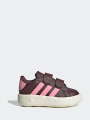 adidas Burgundy/Pink Kids Grand Court 2.0 Shoes - Image 1 of 9