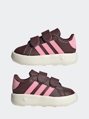 adidas Burgundy/Pink Kids Grand Court 2.0 Shoes - Image 5 of 9