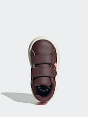 adidas Burgundy/Pink Kids Grand Court 2.0 Shoes - Image 6 of 9