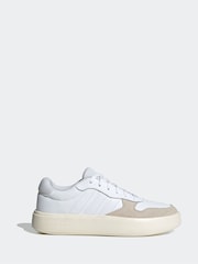 adidas White Litecourt Trainers - Image 2 of 9