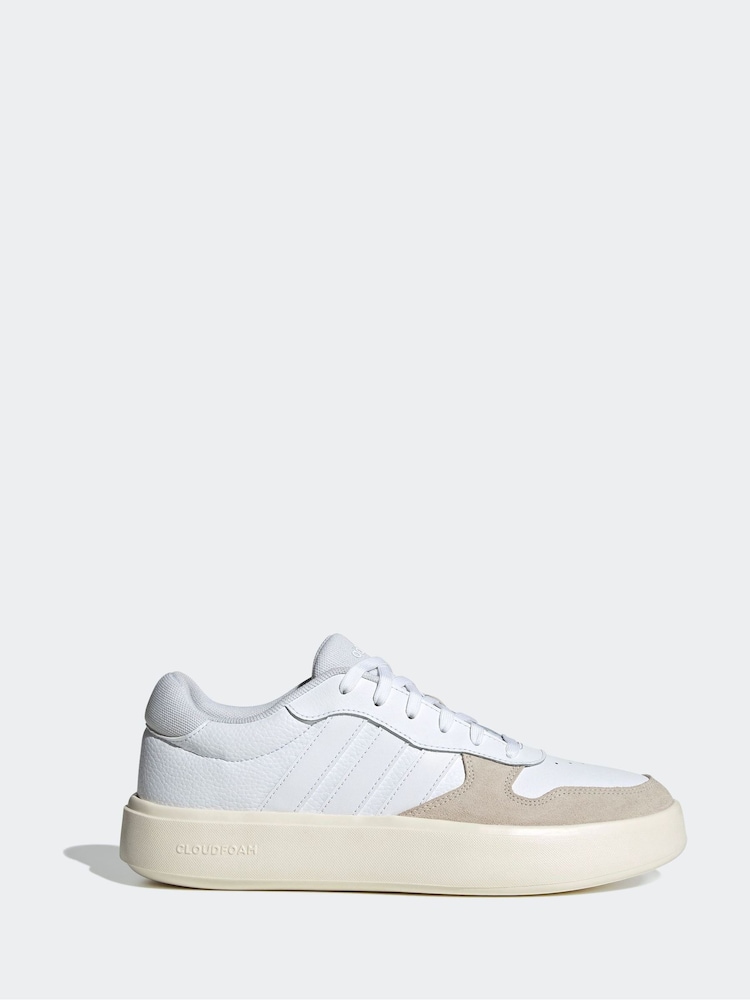 adidas White Litecourt Trainers - Image 2 of 9
