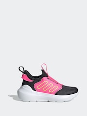 adidas Black/Pink Kids Tensaur Comfort Trainers - Image 1 of 9