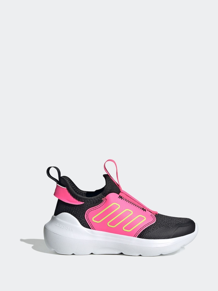 adidas Black/Pink Kids Tensaur Comfort Trainers - Image 1 of 9
