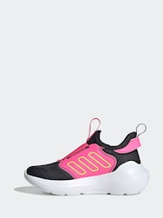 adidas Black/Pink Kids Tensaur Comfort Trainers - Image 2 of 9