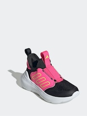 adidas Black/Pink Kids Tensaur Comfort Trainers - Image 4 of 9