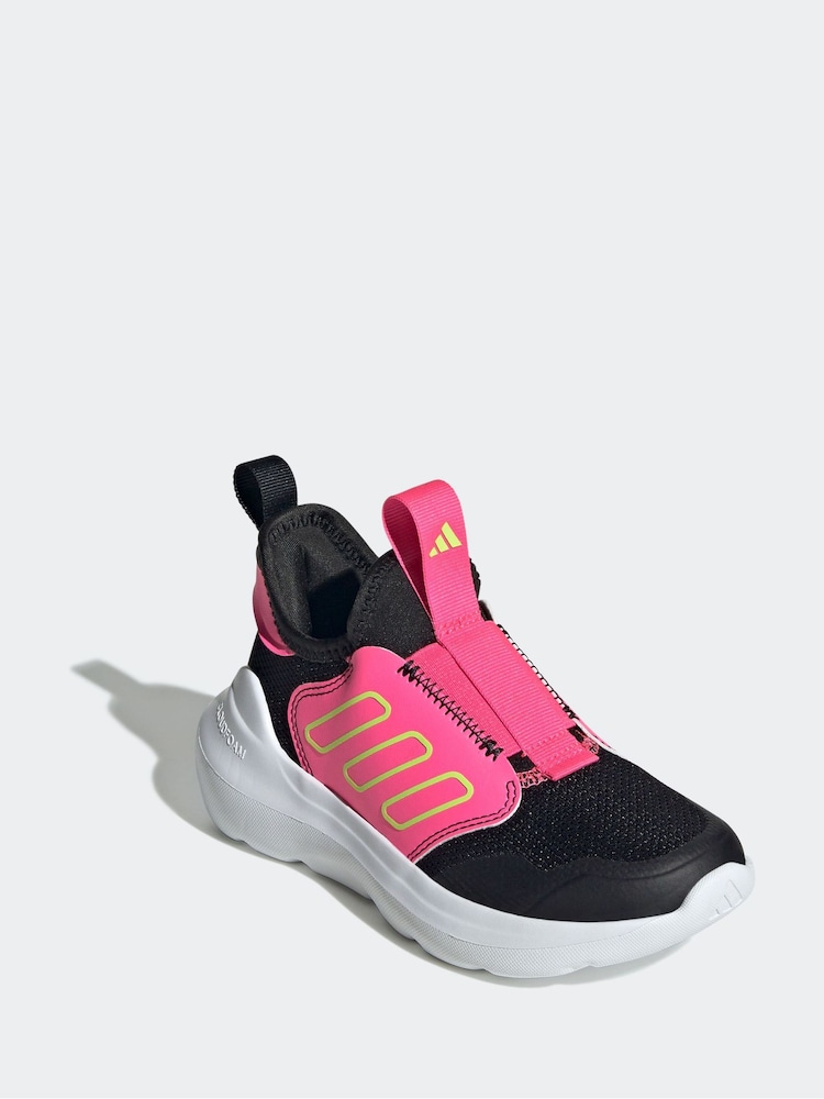 adidas Black/Pink Kids Tensaur Comfort Trainers - Image 4 of 9