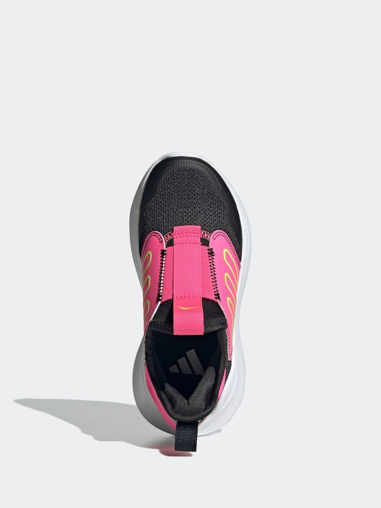 adidas Black/Pink Kids Tensaur Comfort Trainers - Image 6 of 9