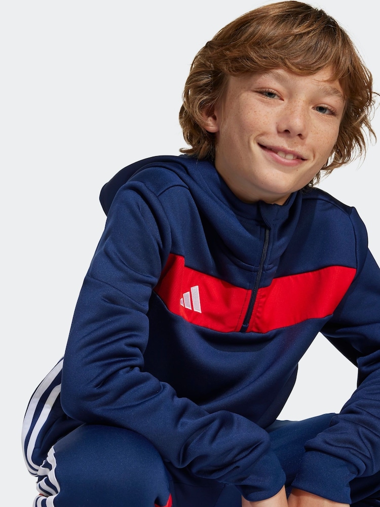 adidas Blue Tiro Essentials Hoodie - Image 2 of 2