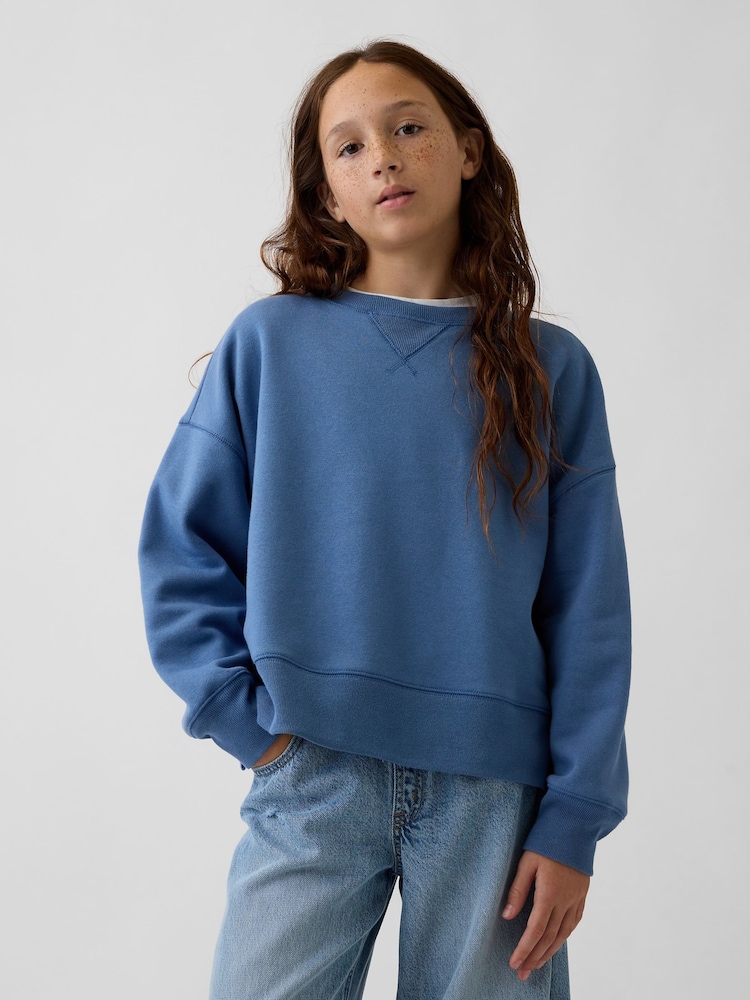 Blå - Gap Vintage Soft Oversized Split-Hem Sweatshirt (4-13yrs) - Bilde 1 av 4