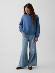 Blå - Gap Vintage Soft Oversized Split-Hem Sweatshirt (4-13yrs) - Bilde 3 av 4