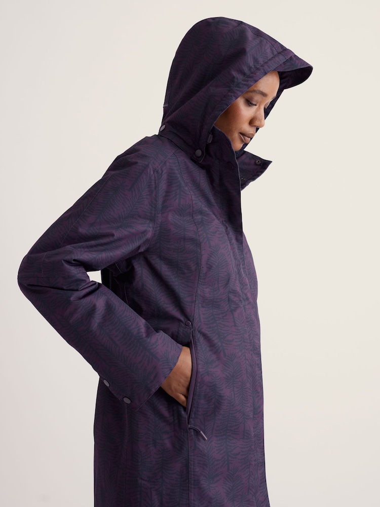 Seasalt Cornwall Purple Tall Janelle Waterproof Raincoat - Image 2 of 5 Seasalt Cornwall Purple Tall Janelle Waterproof Raincoat - Image 2 of 5