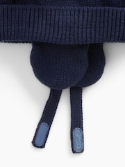 Gap Navy Sherpa-Lined Cable-Knit Bear Beanie - Image 2 of 2