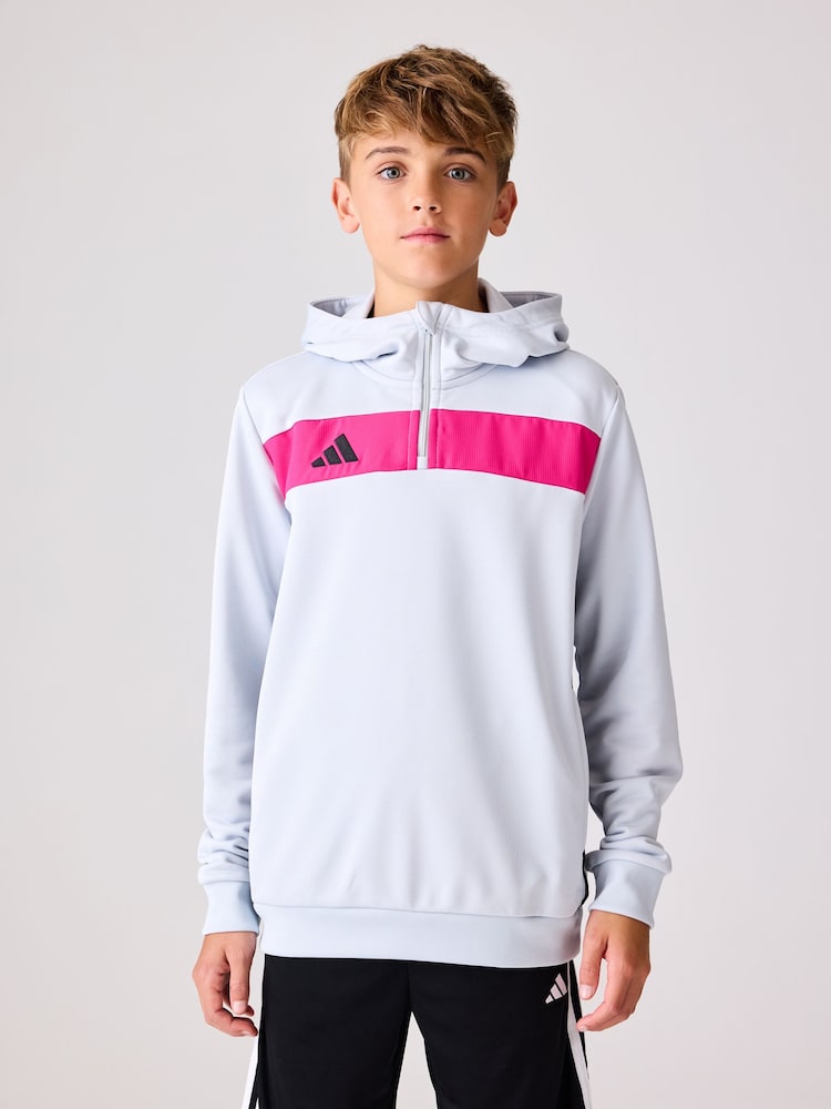 adidas Grey Tiro Essentials Hoodie - Image 1 of 5