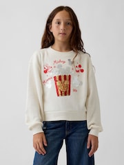 Gap Cream Disney Relaxed Flip-Sequin Wedge Sweatshirt (4-13yrs) - Image 1 of 5