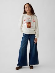 Gap Cream Disney Relaxed Flip-Sequin Wedge Sweatshirt (4-13yrs) - Image 3 of 5