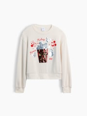 Gap Cream Disney Relaxed Flip-Sequin Wedge Sweatshirt (4-13yrs) - Image 4 of 5