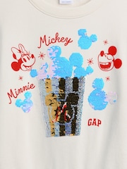 Gap Cream Disney Relaxed Flip-Sequin Wedge Sweatshirt (4-13yrs) - Image 5 of 5
