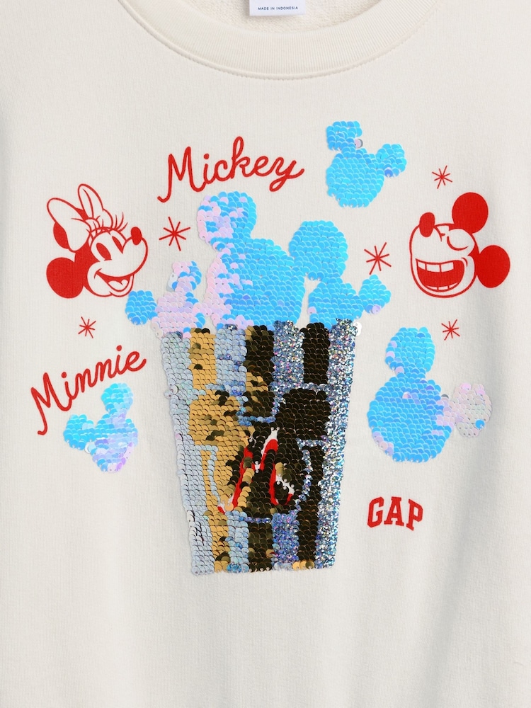 Gap Cream Disney Relaxed Flip-Sequin Wedge Sweatshirt (4-13yrs) - Image 5 of 5