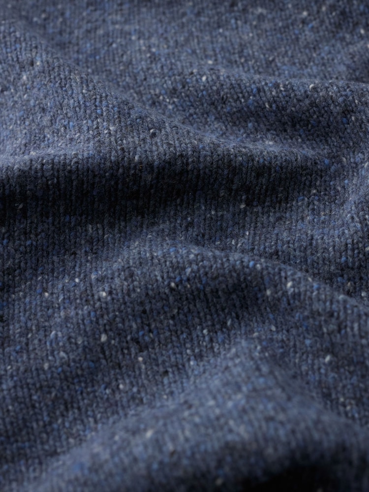 Seasalt Cornwall Blue Wild Bilberry Knitted Triangle Scarf - Image 4 of 4