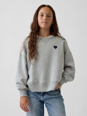 Grå - Gap Vintage Soft Oversized Split-Hem Sweatshirt (4-13yrs) - Bilde 1 av 4