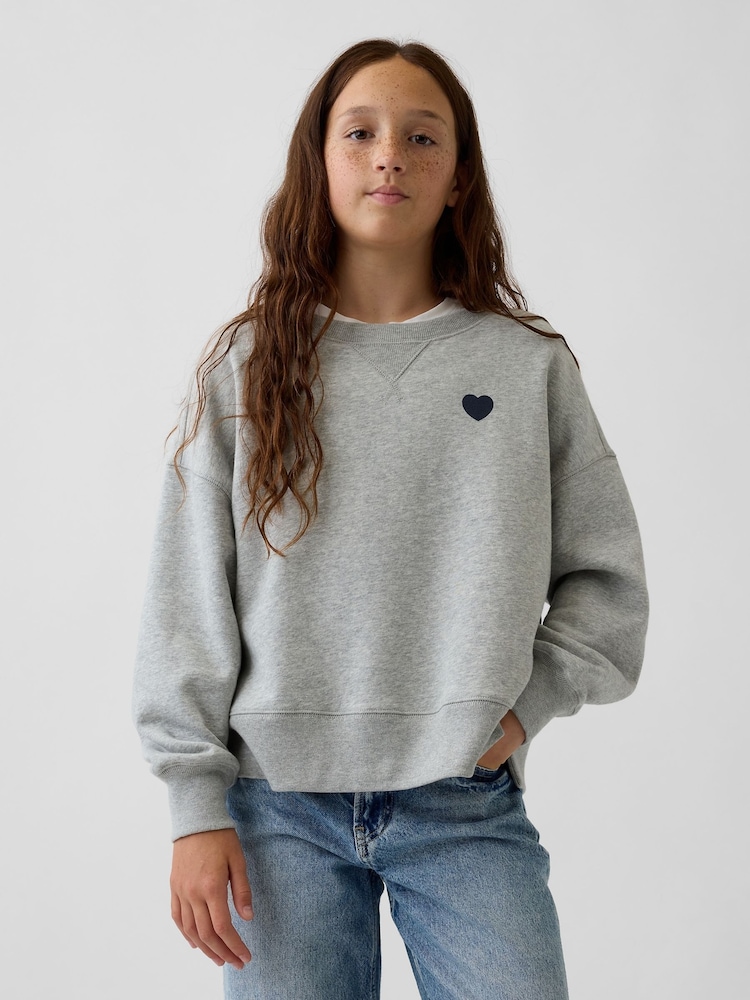 Grå - Gap Vintage Soft Oversized Split-Hem Sweatshirt (4-13yrs) - Bilde 1 av 4