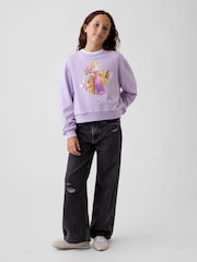 Gap Purple Rapunzel Disney Relaxed Flip-Sequin Wedge Sweatshirt (4-13yrs) - Image 3 of 5