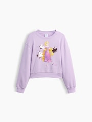 Gap Purple Rapunzel Disney Relaxed Flip-Sequin Wedge Sweatshirt (4-13yrs) - Image 4 of 5