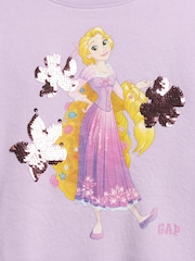 Gap Purple Rapunzel Disney Relaxed Flip-Sequin Wedge Sweatshirt (4-13yrs) - Image 5 of 5