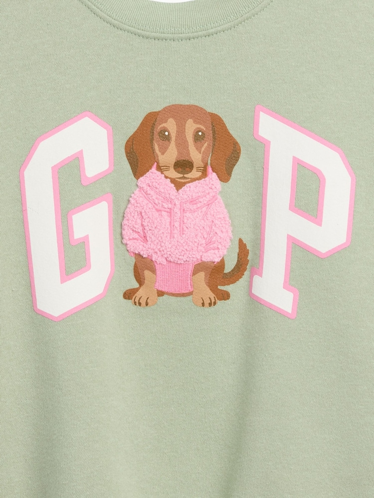 Gap Green Dachshund Vintage Soft Print Sweatshirt (6mths-5yrs) - Image 3 of 3 Gap Green Dachshund Vintage Soft Print Sweatshirt (6mths-5yrs) - Image 3 of 3