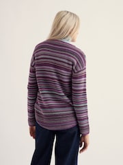 Seasalt Cornwall Purple Fruity Striped Jumper - Image 3 of 5