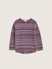 Seasalt Cornwall Purple Fruity Striped Jumper - Image 4 of 5