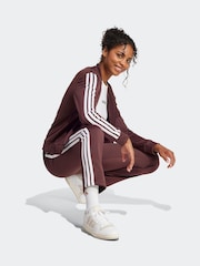 adidas Red Essentials 3 Stripes Tracksuit - Image 3 of 5