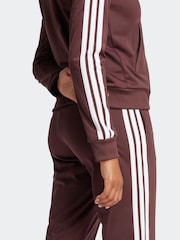 adidas Red Essentials 3 Stripes Tracksuit - Image 4 of 5