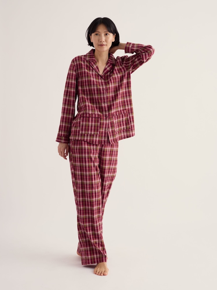 Seasalt Cornwall Red Sailing Moon Pyjamas - Image 1 of 7 Seasalt Cornwall Red Sailing Moon Pyjamas - Image 1 of 7