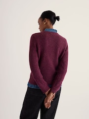 Seasalt Cornwall Purple Dawson Pick Jumper Made With Merino - Image 3 of 5