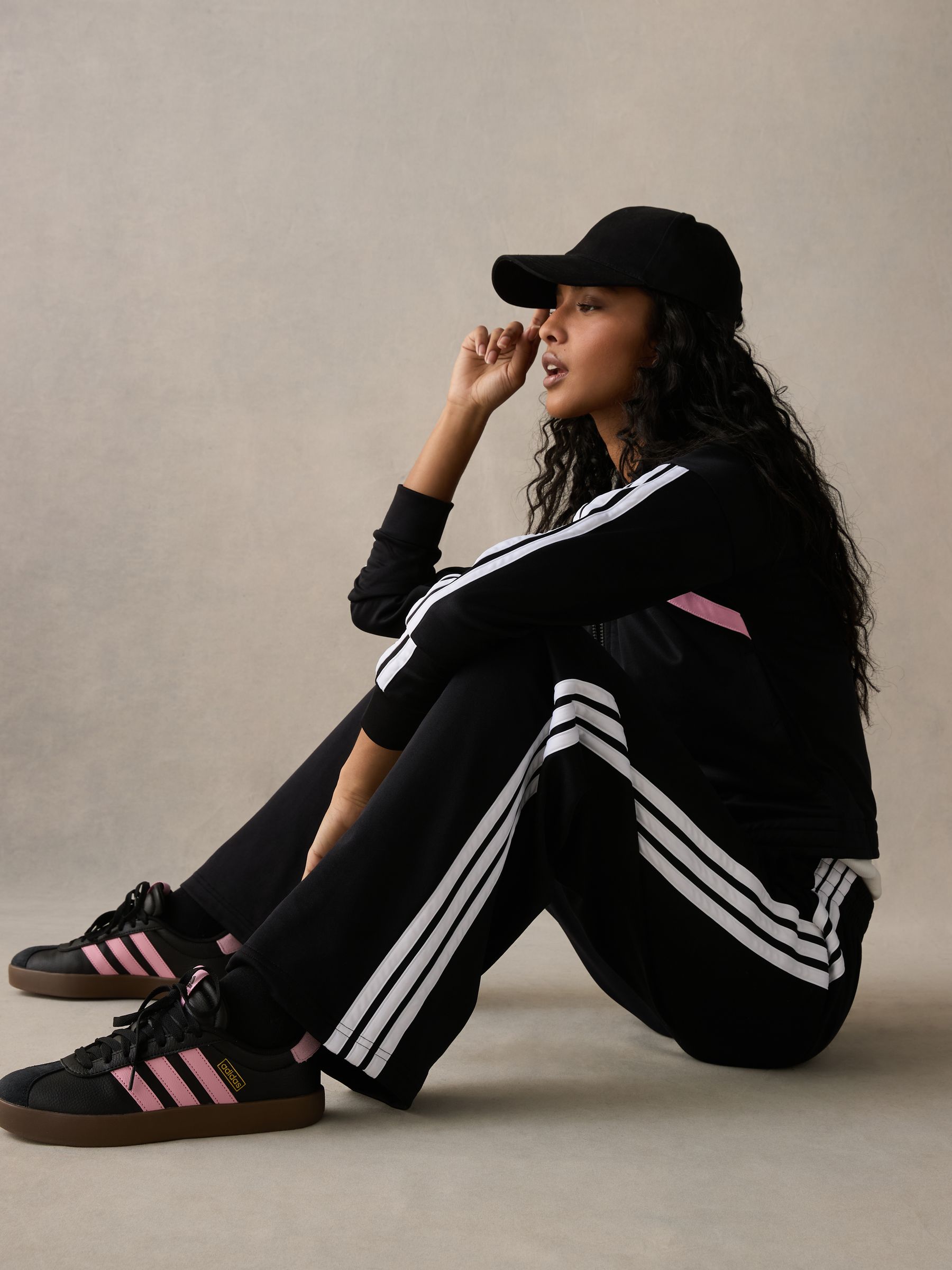 Buy adidas Black Teamsports 3-Stripes Open Hem Tracksuit from Next USA