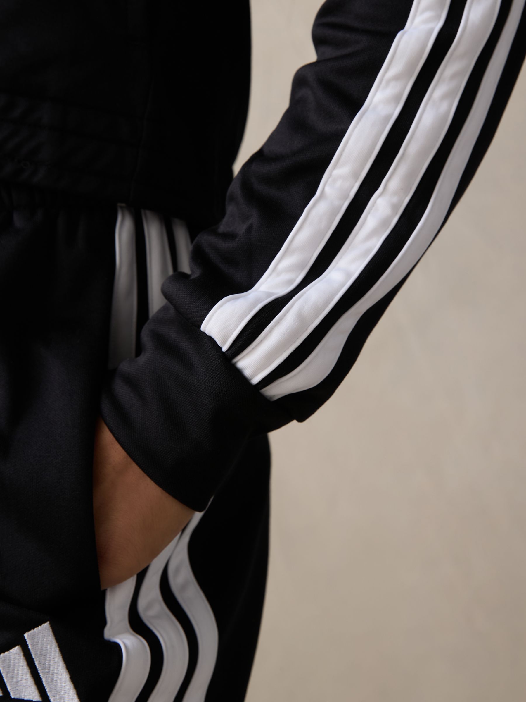 Buy adidas Black Teamsports 3-Stripes Open Hem Tracksuit from Next USA