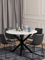 Actona White Black Heaven Round Dining Table - Image 1 of 8
